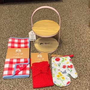 Dolly Parton Kitchen Items -  Floral and Red Set-NWT